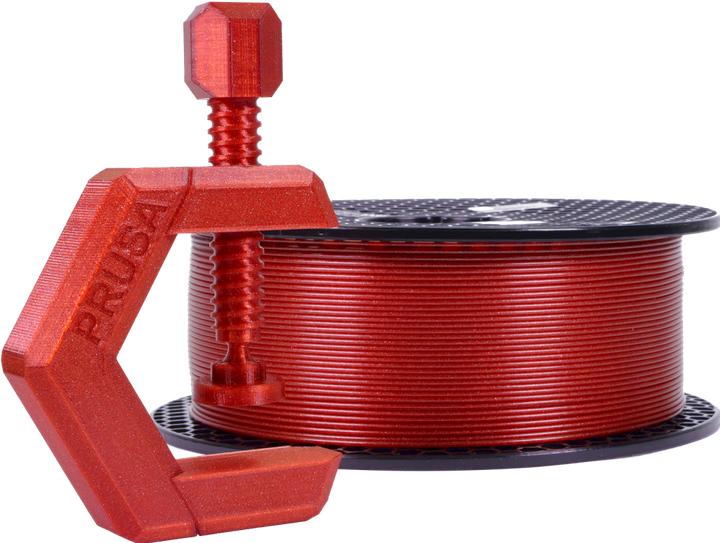 Immagine prodotto Prusa Prusament PETG rosso carminio trasparente 1kg (PETG, 1.75 mm, 1000 g, Rosso)