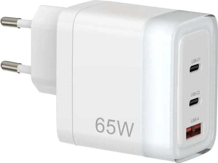 Powerology Lunex Series Schnellladeadapter - Weiss (65 W, 3 Ports)