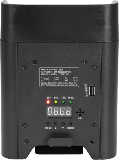 Actual product image Eurolite ACCU UP-4 Entry QCL Spot (8 W, LED)