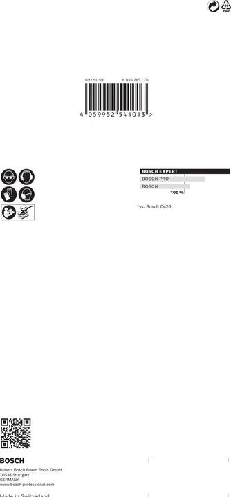 Immagine prodotto Bosch Professional Zubehör EXPERT M480 Rete di levigatura per levigatrici orbitali, 115 x 230 mm, G 120, 10 pezzi. (120)