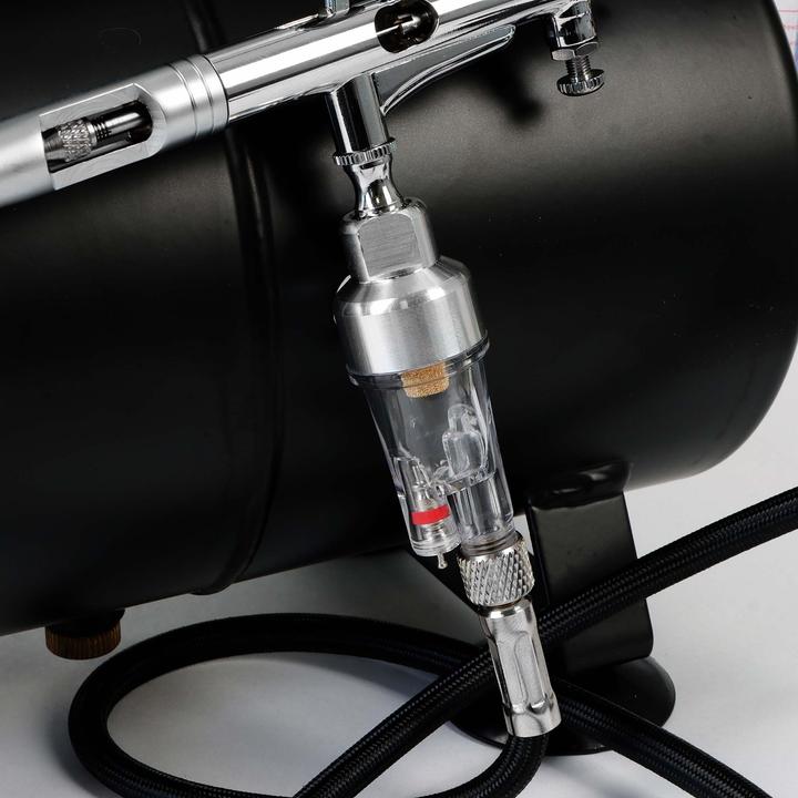 Actual product image Wiltec Spare Part Airbrush Compressor Mini Air Filter and Water Separator 9.51 mm (1/8") Guns