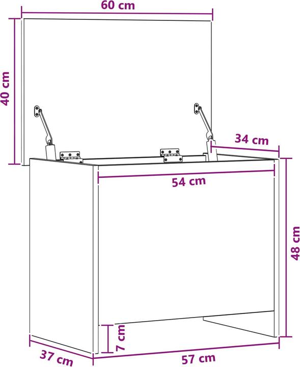 Produktbild vidaXL Aufbewahrungstruhe (40 cm, 1x)