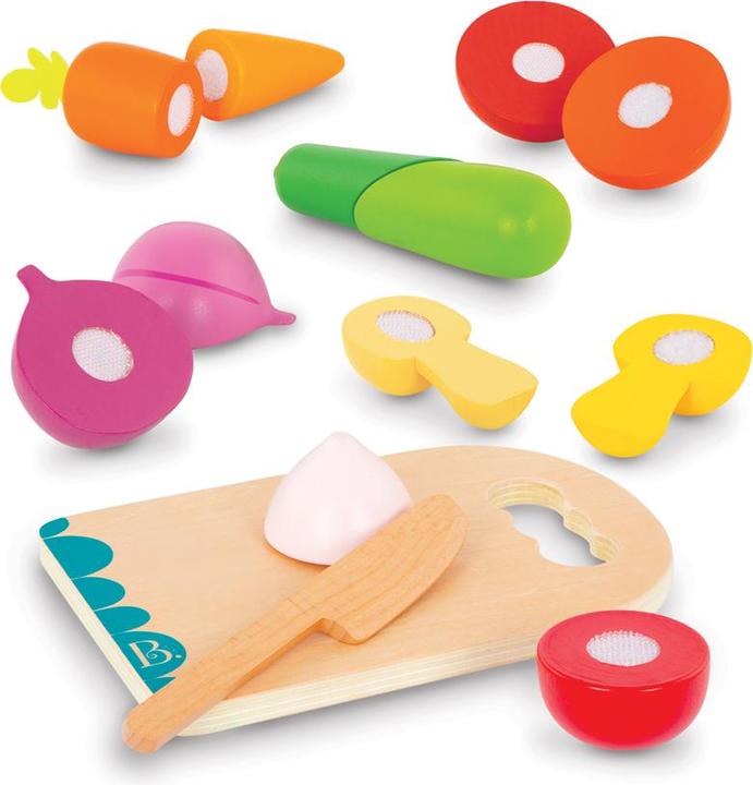Actual product image B.toys B. Chop 'n' Play - Wooden Vegetables with Velcro incl. Cutting Board 14-pcs.