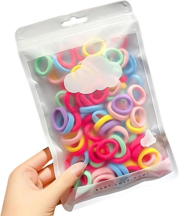 Immagine prodotto Milkii Multicolor Haargummi (100 Stk.) - Macrons (Elastico per capelli)