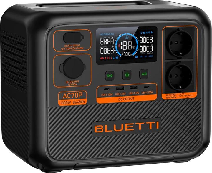 Actual product image Bluetti AC70P (864 Wh, 10.70 kg)