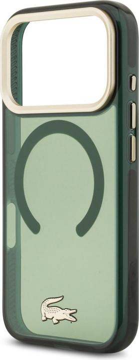 Immagine prodotto Lacoste Shockproof Transparent Frosted Gold Logo MagSafe case for iPhone 17 Pro sinople (Apple iPhone 17 Pro)