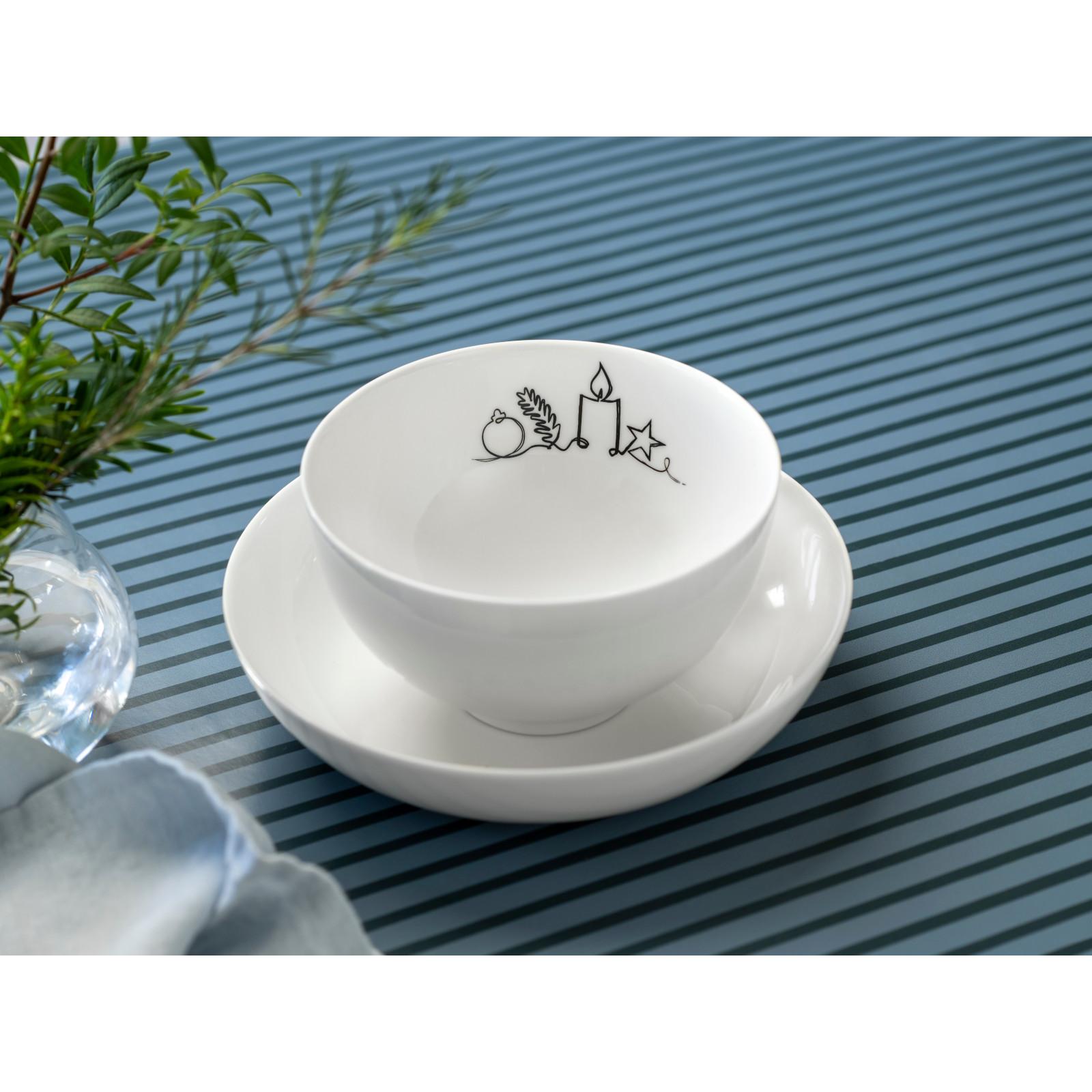 Thumbnail - Villeroy & Boch Bol XMAS Statement Lines, Schüssel + Schale, Weiss
