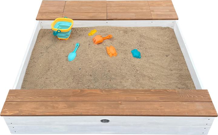 Image du produit Axi Bac à sable Evy avec bassin et espace de rangement Blanc/brun