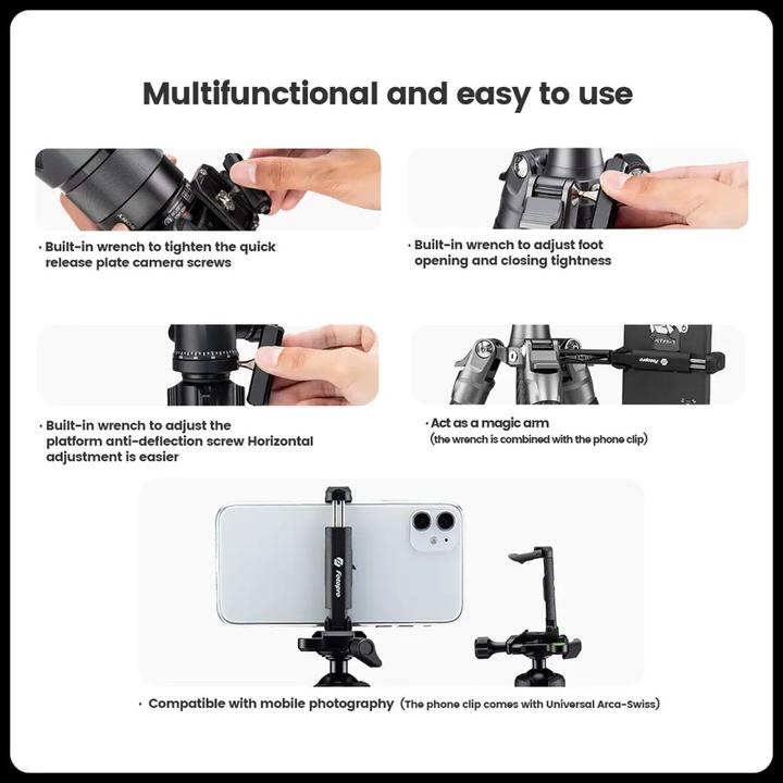 Actual product image Fotopro Sherpa Carbon Tripod Black (Carbon)