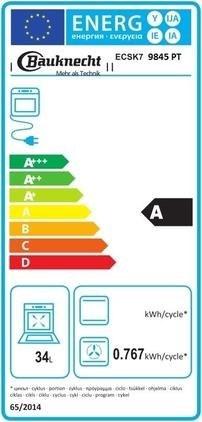 Energy Label Bauknecht Ecsk7 9845 Pt