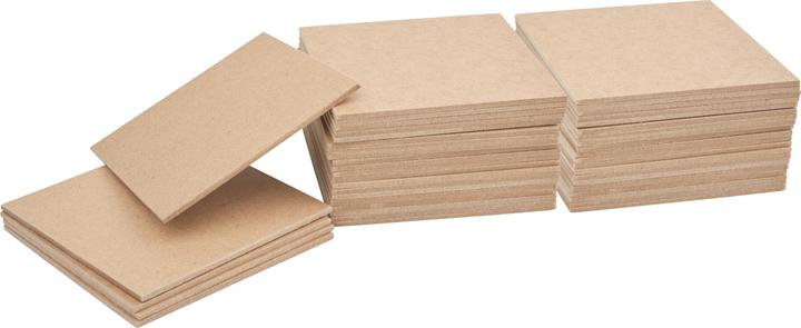 VBS XXL coaster, 50 pieces, 10 x 10 cm, MDF wood (50x, Glass coaster)