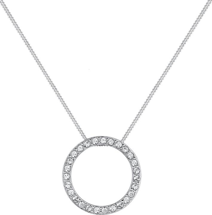 Immagine prodotto Elli mit Kreis-Anhänger verziert mit Kristallen (Argento, 45 cm)