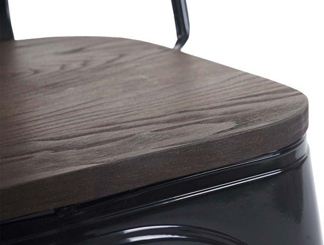 Produktbild Mendler 6x Stuhl HWC-A73 inkl. Holz-Sitzfläche, Bistrostuhl Stapelstuhl, Metall Industriedesign stapelbar sc