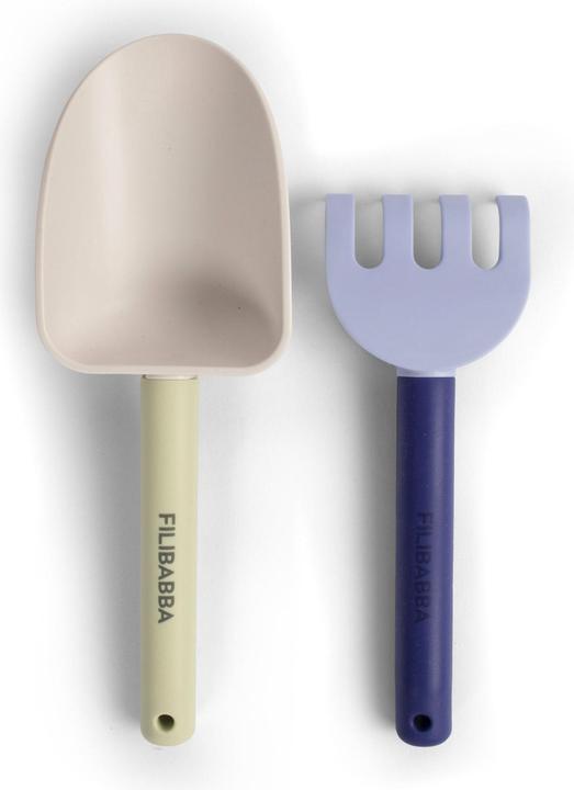 Filibabba Strandset Schaufel und Rechen - Blue Mix