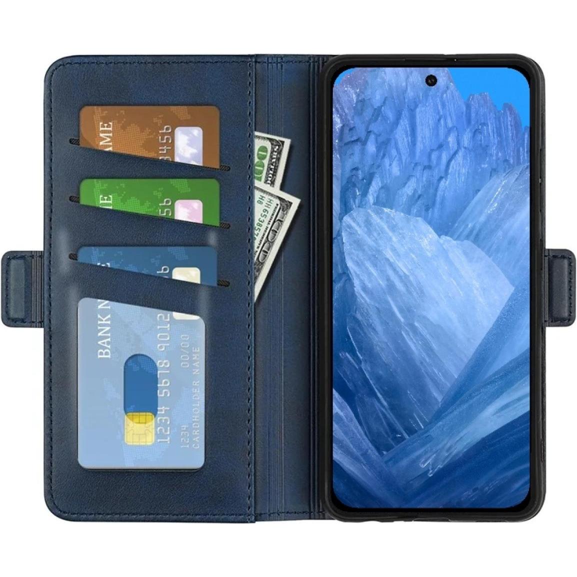 Screenguard CardLounge Google Pixel 8a Leder Hülle (Google Pixel 8a), Smartphone Hülle, Blau