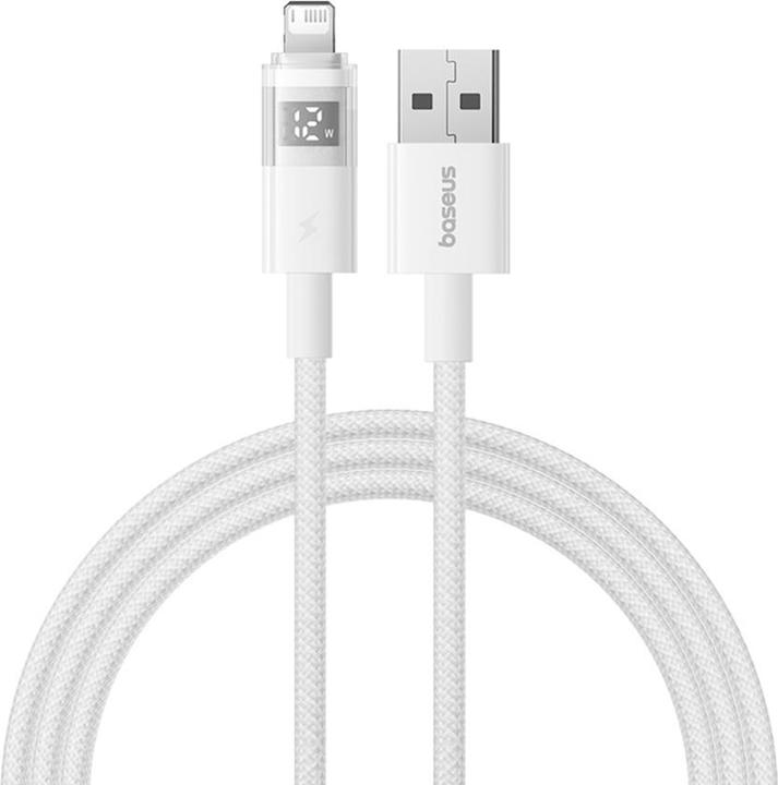 Produktbild Baseus USB-A to Lightning Cable Display 2, 18W, 2.4A, 2m, White (USB 3.2 Gen 1, 18 W)