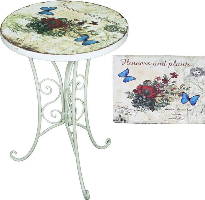 Produktbild Garden Pleasure Beistelltisch Floral 2er-Set Ø 38 x 53 cm (38 cm)