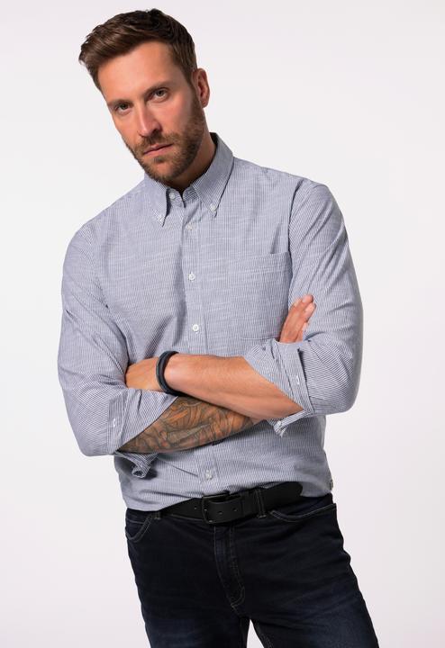 Produktbild JP1880 Oxfordhemd, Langarm, Streifen, Buttondown-Kragen, Modern Fit (4XL)