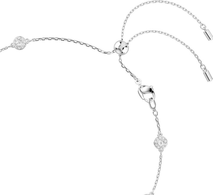 Actual product image Swarovski Una Angelic Halskette Rundschliff Doppelseitige Motive Weiss Rhodiniert (Swarovski Metal)