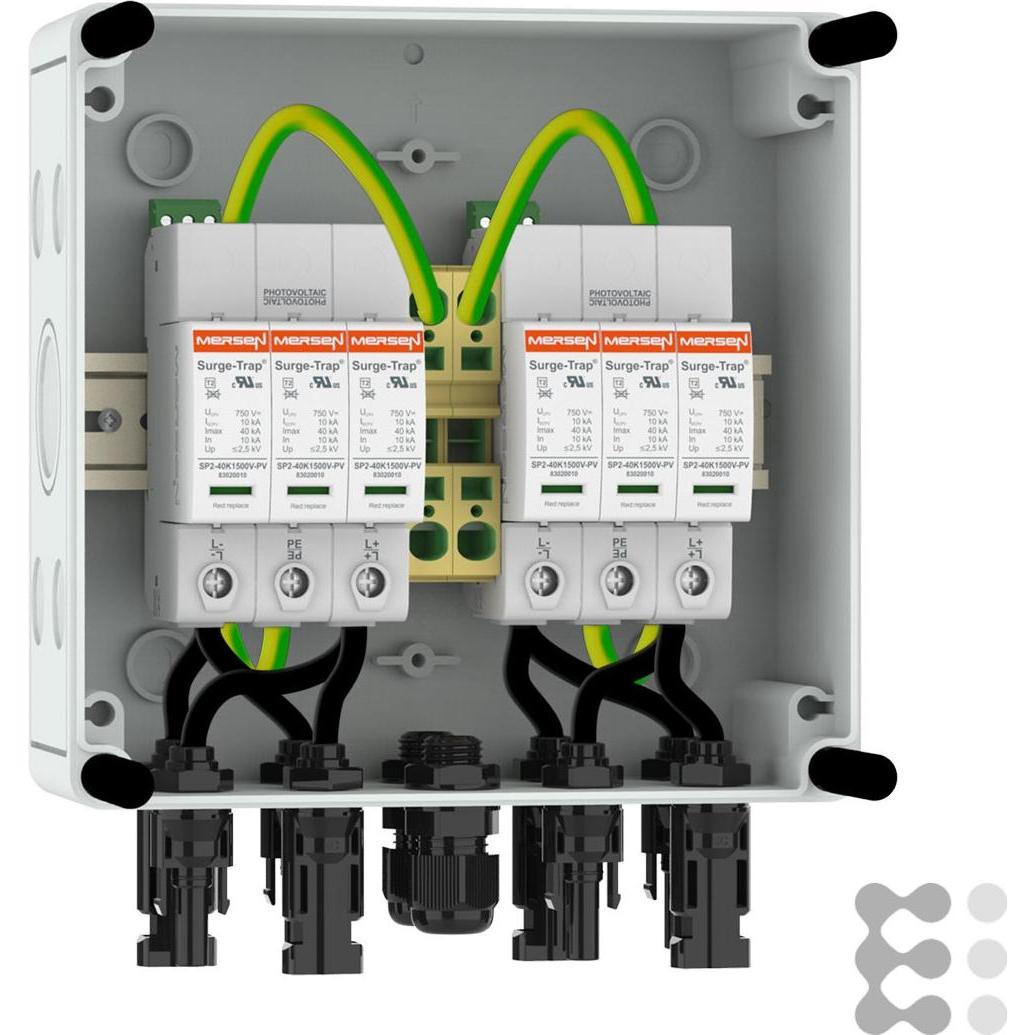 Mersen, Verteilerschrank Zubehör, Photovoltaik-Stringbox 2 MPP 1000V PVBT2-1000V-BH-213