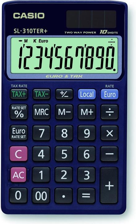 Casio SL-310SV, Sloar Powered Standard Function Calculator - View #5