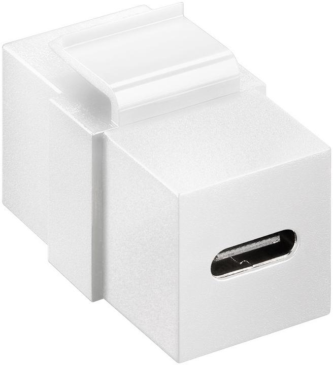 Actual product image Goobay Keystone module USB-C™ connector, USB 3.2 Gen 2 (10 Gbit/s), white (Keystone module)
