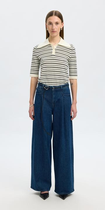 Actual product image Selected Femme 100% Merinowoll Polohemd aus Strick (M)