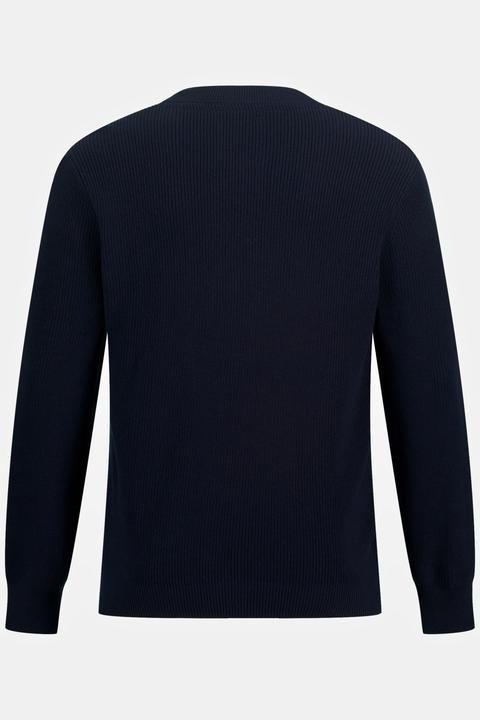 Produktbild JP1880 Strickjacke, V-Ausschnitt, Knopfleiste, Brusttasche (6XL)