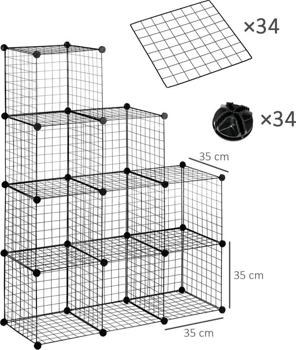 Actual product image Homcom Shelving system with DIY function (35 x 35 x 35 cm)