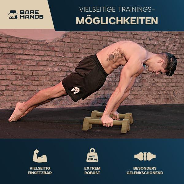 Actual product image Bare Hands Wooden push-up grips for calisthenics