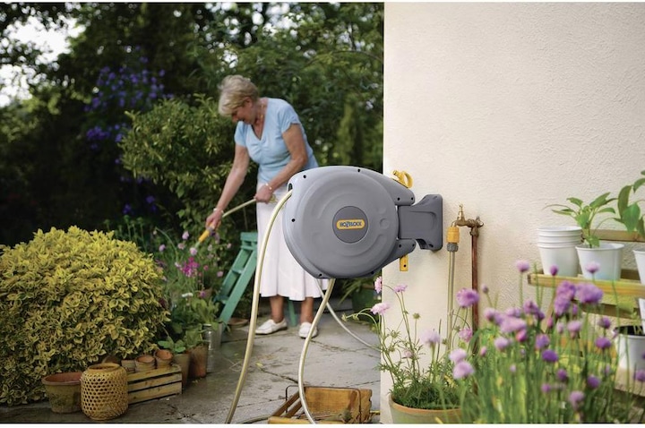 Produktbild Hozelock Gartenschlauchaufroller Auto Reel Wandschlauchbox 10m (10 m)