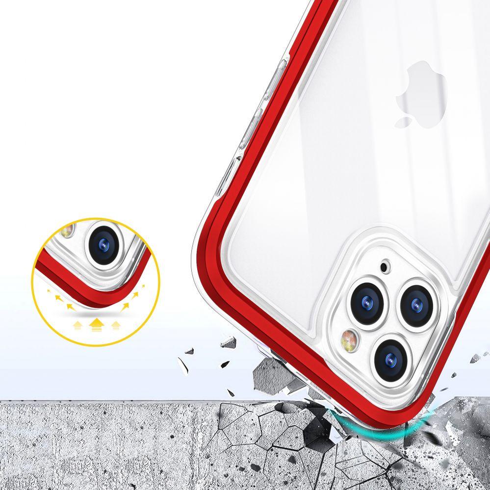 Thumbnail - Hurtel Clear 3in1 case for iPhone 11 Pro frame cover gel red (Apple iPhone 11 Pro), Smartphone Hülle, Rot