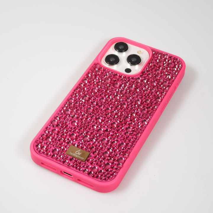 Produktbild PhoneLook Hülle Glitzer Diamant The Bling World Dunkelrosa (Apple iPhone 15 Pro)
