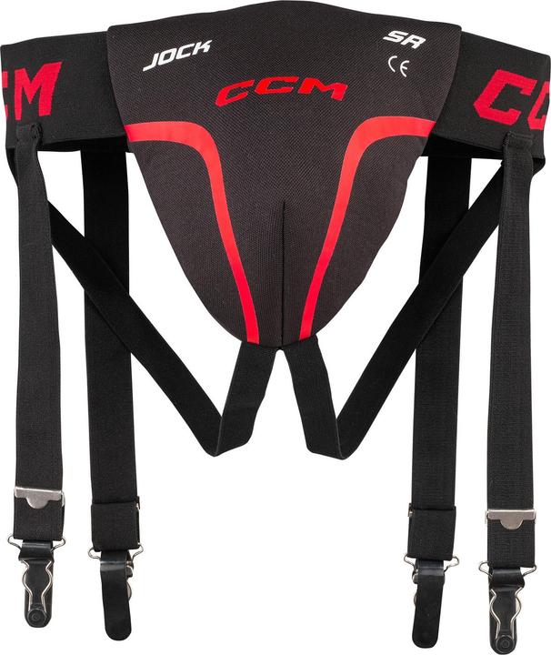 CCM ACJCEU JOCK COMBO JR Black/Red OSFA (5608107) (One size)