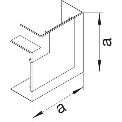 Thumbnail - Hager, Leitungsführung, Flachwinkel BR651005H9016 68x100mm OT 80mm hf weiss (2.10 cm)