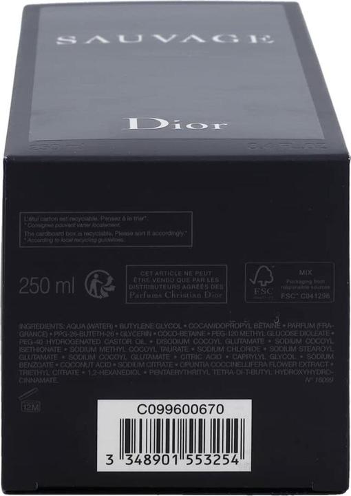 Actual product image Dior Sauvage (250 ml)