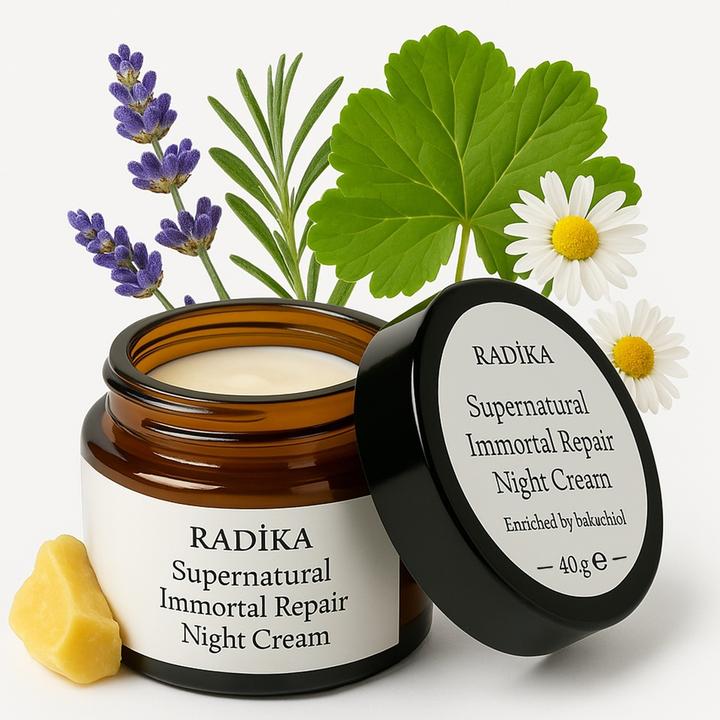 Actual product image Radika Night cream, repairing, 100% pure, BIO, natural, 40 gr (Night cream)