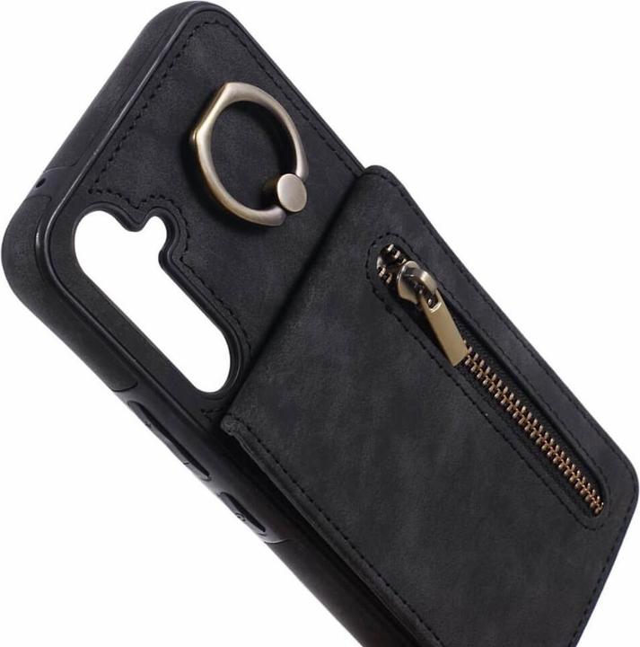 Produktbild Cover-Discount Kickstand Case RFID mit Kartenfächer schwarz (Samsung Galaxy S24)