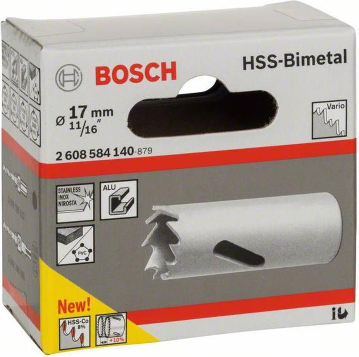 Produktbild Bosch Professional Zubehör Lochsäge HSS-Bimetall für Standardadapter, 17 mm, 11/16-Zoll (17 Millimeter)
