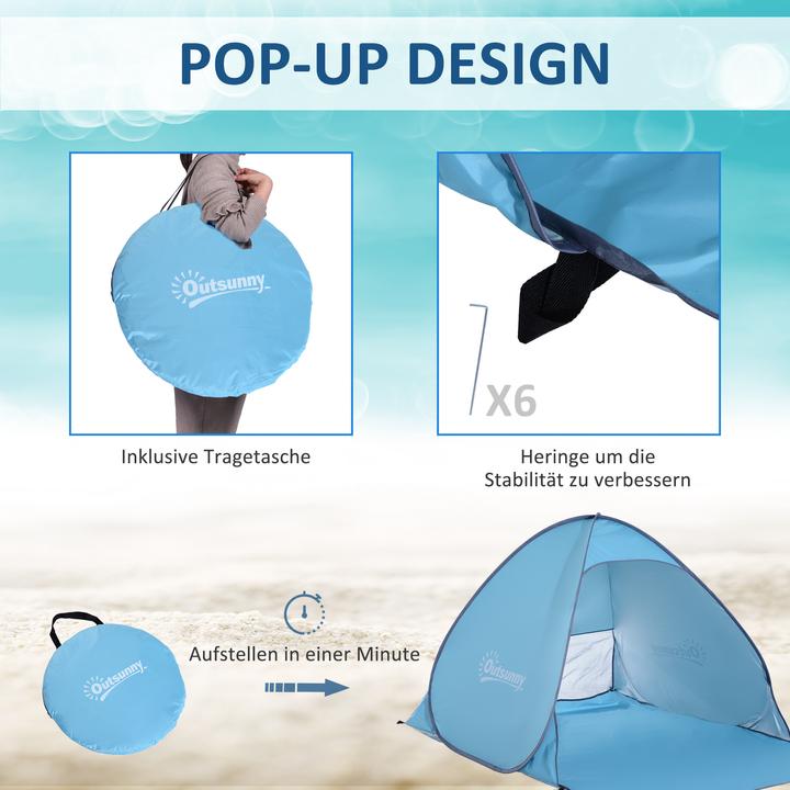 Immagine prodotto Outsunny Tenda pop-up per 2 persone (Tenda pitching, 0.80 kg, 2 persone)