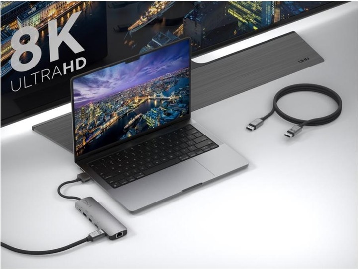 Actual product image LINQ Connects DisplayPort male -> DisplayPort male LQ48025 grey (2 m, DisplayPort)