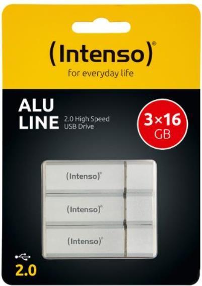 Image du produit Intenso 3521473 Clé USB 16 Go USB type A 2.0 Argent (16 Go, USB-A)