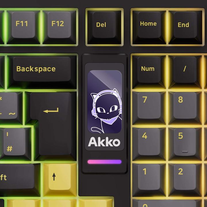 Produktbild Akko 5098B PlusBlack and Gold Gaming Tastatur mit Diplay - V3 Piano Pro (DE, Kabelgebunden, Kabellos)