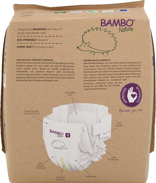 Actual product image Bambo Nature, Gr. 4, 7-14 kg, Papier Verpackung (Size 4, 24 Piece)