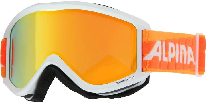 Produktbild Alpina Smash 2.0 Multi Mirror Skibrille (Farbe: 813 weiss/orange, Scheibe: MULTIMIROR, orang...