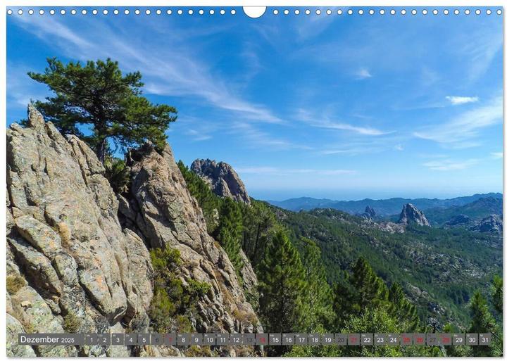 Produktbild Weitwandern auf Korsika GR 20 (Wandkalender 2025 DIN A3 quer), Monatskalender (A3)