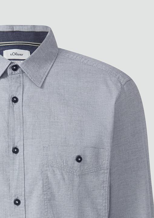 Immagine prodotto s.Oliver Hemd Regular Fit: Strukturiertes Hemd mit Brusttasche (M)