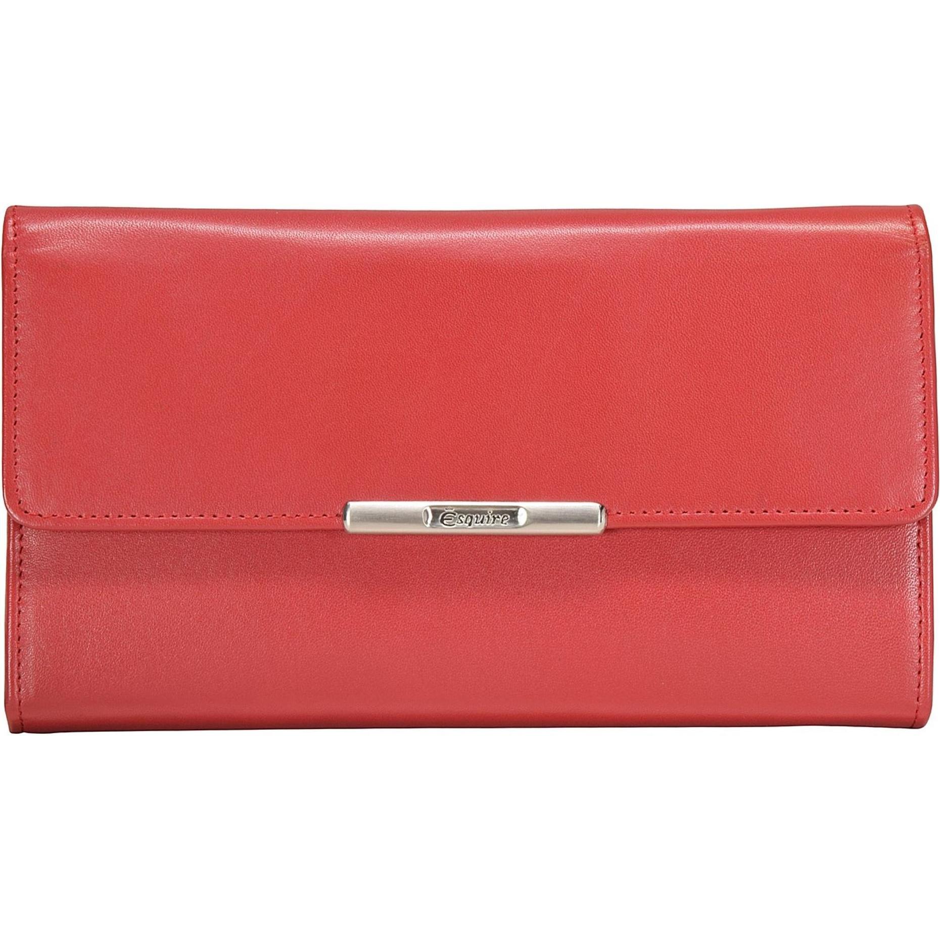 Esquire, Damen, Portemonnaie, Helena Geldbörse Leder 18 cm, Rot