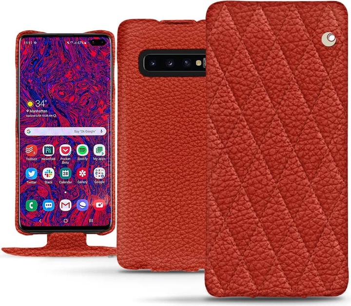 Actual product image Noreve Leather cover vertical (Samsung Galaxy S10 5G)