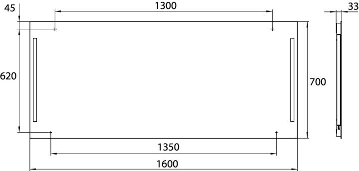 Produktbild Emco Lichtspiegel premium, LED, 1600 x 700 mm, 449600077 (97.50 x 167.50 x 70 cm)